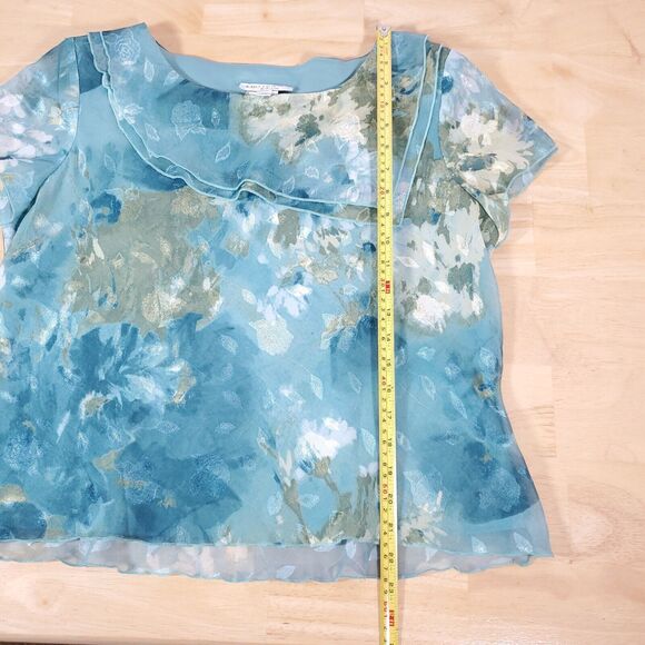 Vtg Fairy Floral 2 Piece Top & Skirt Set Sz 14P Petites Miss Dorby Earthy Elf - Picture 13 of 15